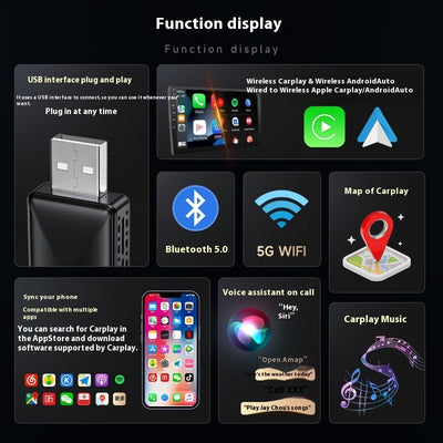 Wireless Apple Carplay/Andriod USB