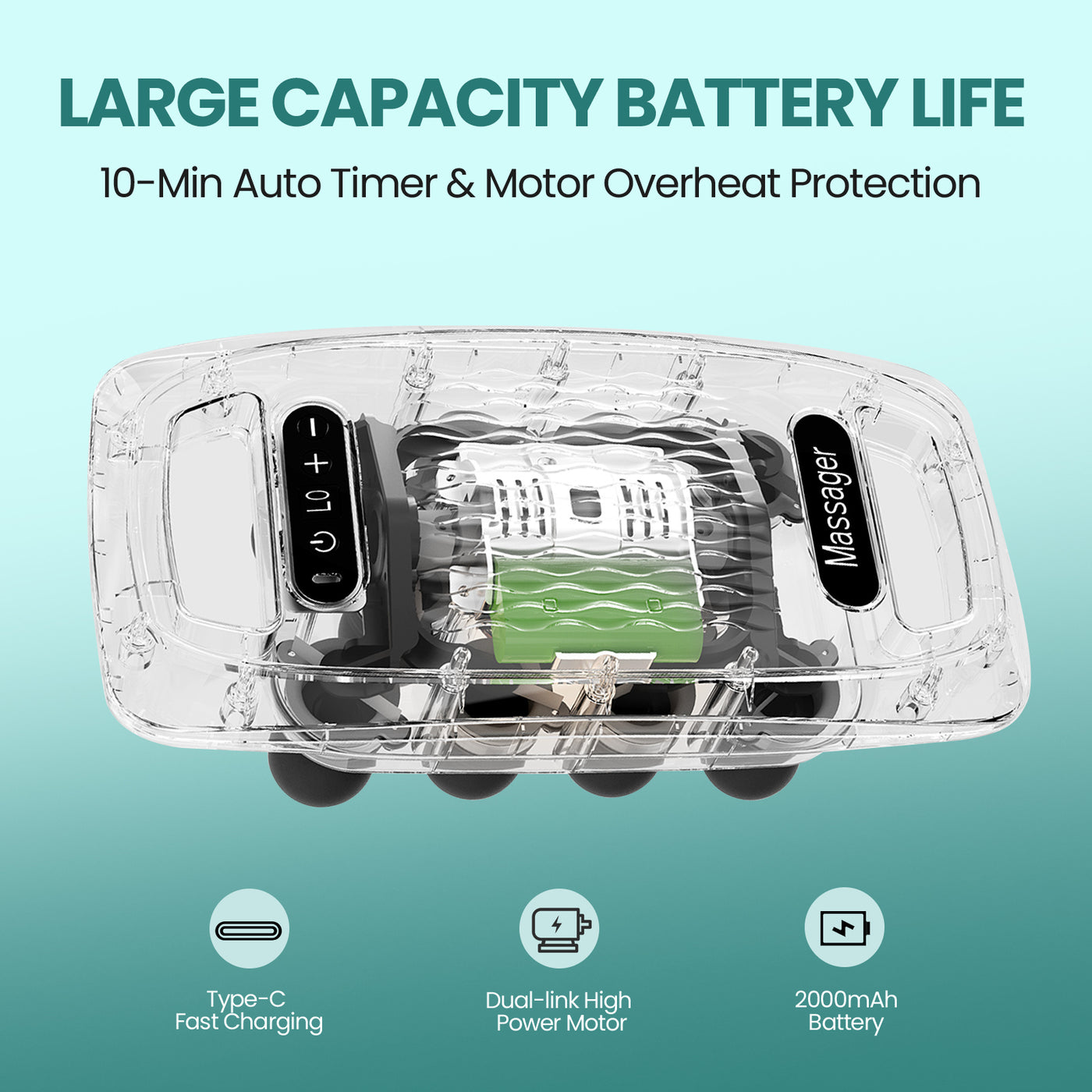 10 Head Massage Gun With Heat Function