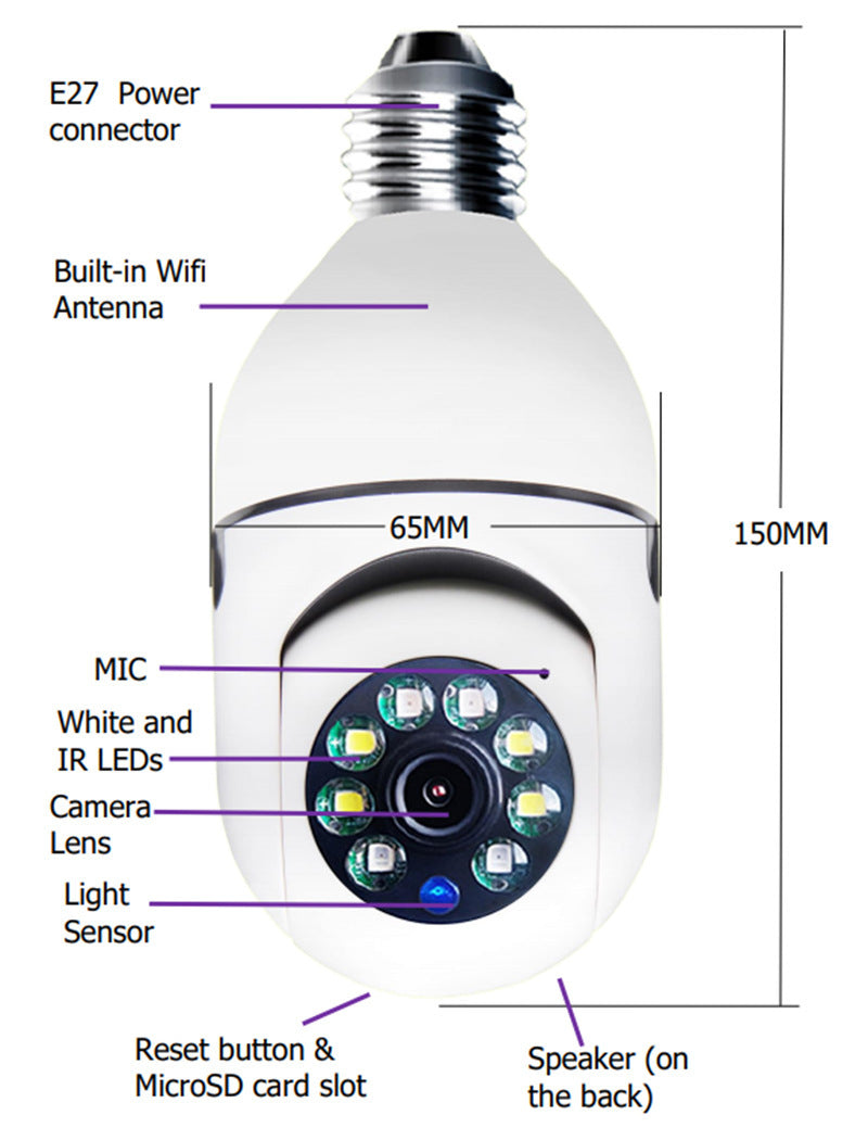 Wi-fi Bulb CAMERA 1080P